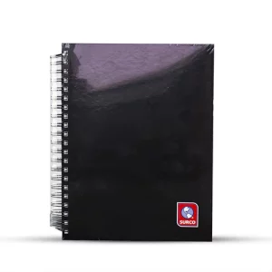 CUADERNO DOBLE RING CUADRICULADO A4 160 HOJAS TAPA DURA NEGRO SURCO