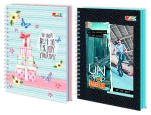 CUADERNO DOBLE RING CUADRICULADO A4 160 HOJAS DISEÑO MARK BOOK